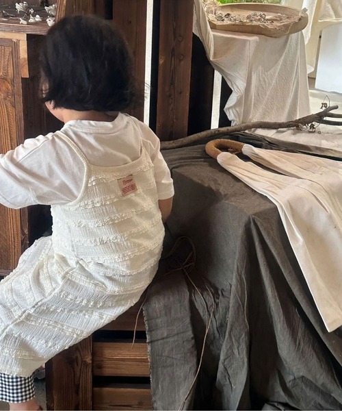 Bambin（ボンバン）の「【 Bambin / ボンバン 】 ミニフリル キャミワンピース（ワンピース・キッズ・ライトブルー/ホワイト・130/120/110/100）」の5枚目の写真