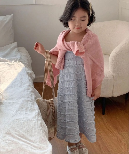 Bambin（ボンバン）の「【 Bambin / ボンバン 】 ミニフリル キャミワンピース（ワンピース・キッズ・ライトブルー/ホワイト・130/120/110/100）」の21枚目の写真