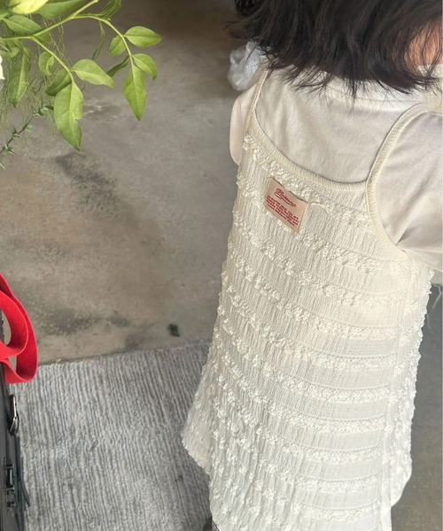 Bambin（ボンバン）の「【 Bambin / ボンバン 】 ミニフリル キャミワンピース（ワンピース・キッズ・ライトブルー/ホワイト・130/120/110/100）」の3枚目の写真