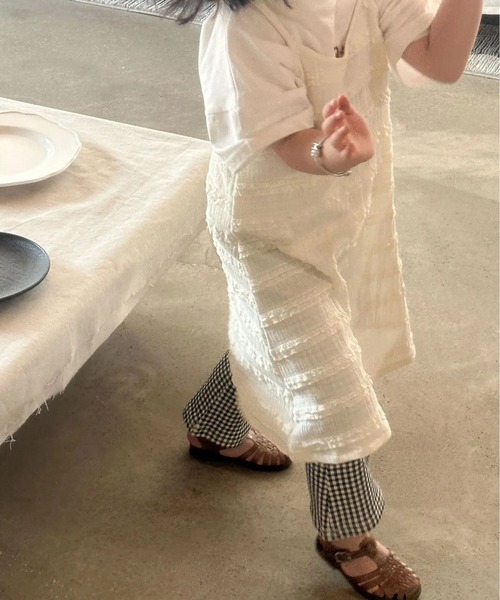 Bambin（ボンバン）の「【 Bambin / ボンバン 】 ミニフリル キャミワンピース（ワンピース・キッズ・ライトブルー/ホワイト・130/120/110/100）」の8枚目の写真