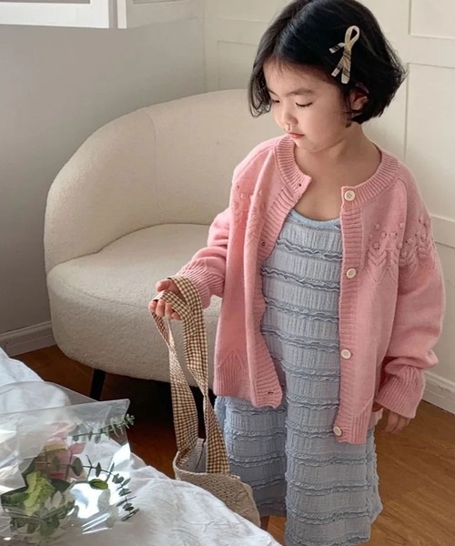 Bambin（ボンバン）の「【 Bambin / ボンバン 】 ミニフリル キャミワンピース（ワンピース・キッズ・ライトブルー/ホワイト・130/120/110/100）」の18枚目の写真