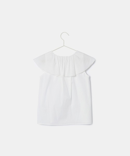 ROPE' PICNIC(ロペピクニック)の「【KIDS】リボンディティールラッフルカラーブラウス/リンクコーデ(シャツ/ブラウス・キッズ・サックスブルー/オフホワイト・110/120/130/140/150)」の13枚目の写真