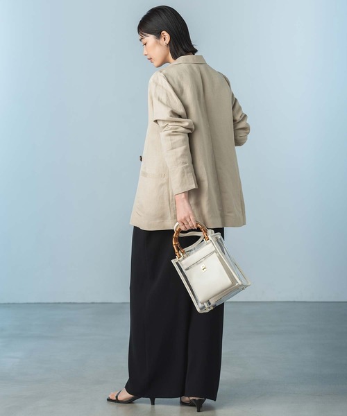 Gready Brilliant（グレディブリリアン）の「バンブーＰＶＣバッグ（ハンドバッグ・レディース・ブラック/オフホワイト・FREE）」の4枚目の写真