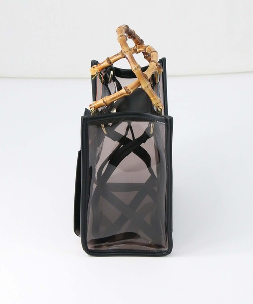 Gready Brilliant（グレディブリリアン）の「バンブーＰＶＣバッグ（ハンドバッグ・レディース・ブラック/オフホワイト・FREE）」の15枚目の写真