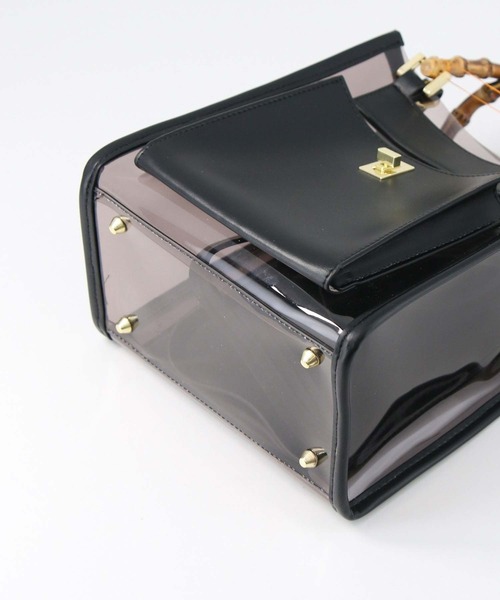 Gready Brilliant（グレディブリリアン）の「バンブーＰＶＣバッグ（ハンドバッグ・レディース・ブラック/オフホワイト・FREE）」の17枚目の写真