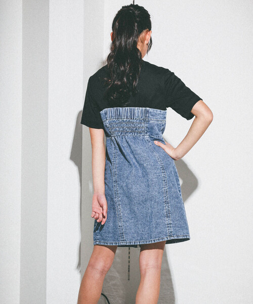 ZIDDY（ジディ）の「ダブルジップドッキングワンピース(130~160cm)（ワンピース・キッズ・ネイビー/ブラック・FREE/130cm/140cm/150cm）」の4枚目の写真