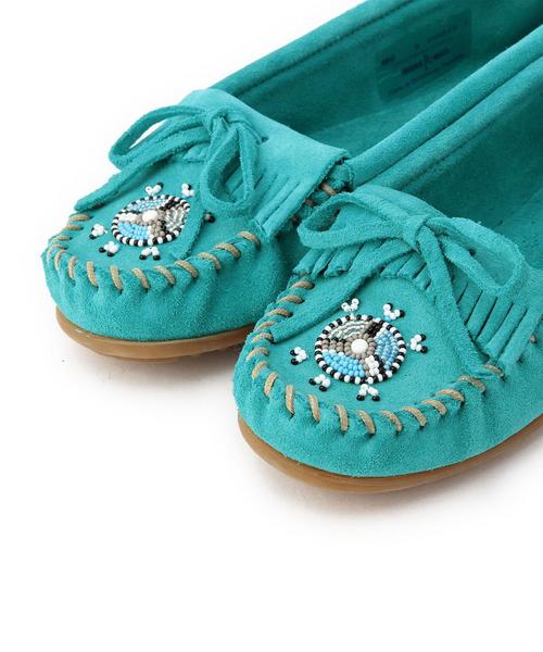 Minnetonka（ミネトンカ）の「MINNETONKA モカシン/ BC MINNETONKA　MOCA◆（モカシン/デッキシューズ・レディース・ブラック/ベージュ/ターコイズブルー・6/8/7/5）」の8枚目の写真