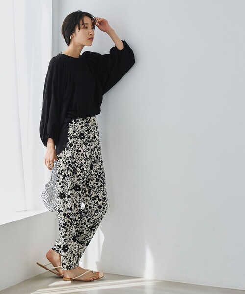 coen（コーエン）の「バイカラーボタニカルプリントテーパードパンツ（その他パンツ・レディース・ネイビー/オレンジ系その他/ナチュラル・L/M）」の11枚目の写真