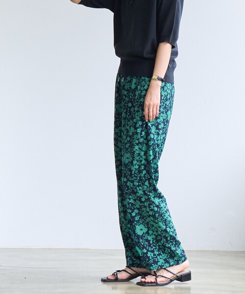 coen（コーエン）の「バイカラーボタニカルプリントテーパードパンツ（その他パンツ・レディース・ネイビー/オレンジ系その他/ナチュラル・L/M）」の6枚目の写真