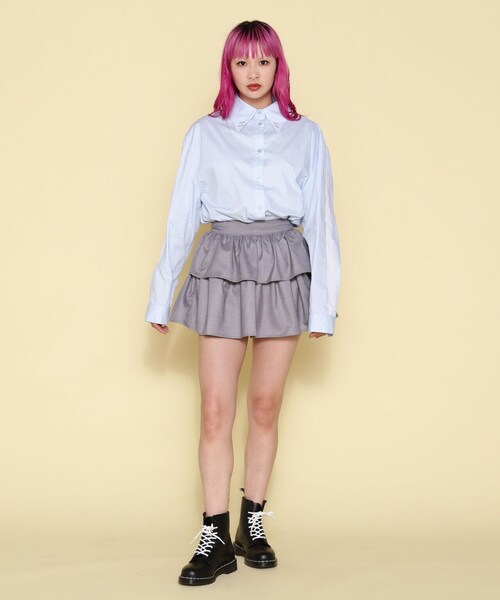 NORA(ノラ)の「NORA/ノラ/レイヤーミニスカート(スカート・レディース・グレー/その他24・L/M/S)」の5枚目の写真