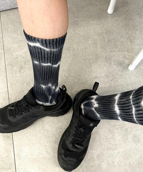 WEGO（ウィゴー）の「WEGO/タイダイソックス（ソックス/靴下・メンズ・ブラック/オレンジ/グリーン/ブラウン・25-27CM）」の5枚目の写真