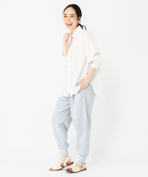 studio CLIP（スタディオクリップ）の「【玄長直子さんコラボ】ノンアイロンヒンヤリシャツ（シャツ/ブラウス・レディース・オフホワイト/その他2/その他1/ブルー・FREE）」の19枚目の写真