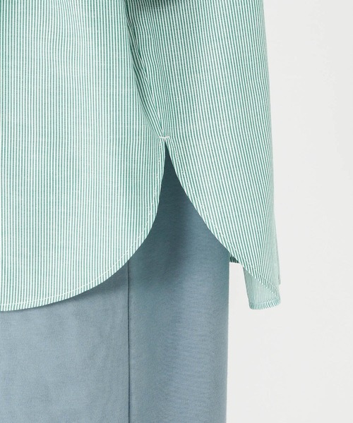 studio CLIP（スタディオクリップ）の「【玄長直子さんコラボ】ノンアイロンヒンヤリシャツ（シャツ/ブラウス・レディース・オフホワイト/その他2/その他1/ブルー・FREE）」の5枚目の写真