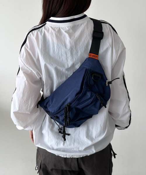 セール】ドロストポケットボディバッグ/ウエストバッグ（ボディ