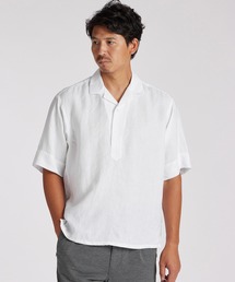 WHITE LINEN S/S SKIPPER【ホワイトリネン 半袖スキッパー】