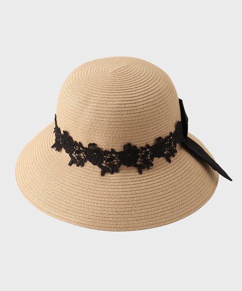 OPAQUE.CLIP(オペークドットクリップ)の「◆レースキャペリン(ハット・レディース・ベージュ/オフホワイト・00)」の1枚目の写真