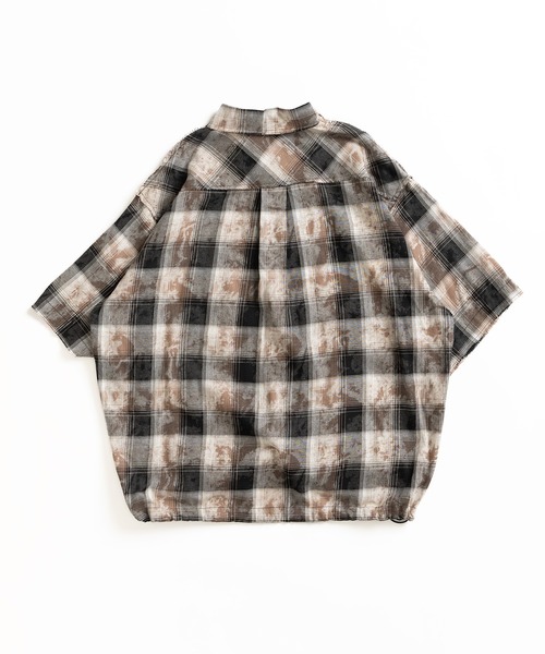 WISH FOR EVER（ウィッシュフォーエバー）の「DRAW CODE FRINGE VINTAGE LIKE SHIRT/ドローコードフリンジビンテージライクシャツ（シャツ/ブラウス・メンズ・ブルー/ブラック/レッド/ブラウン・SMALL/MEDIUM/LARGE）」の17枚目の写真