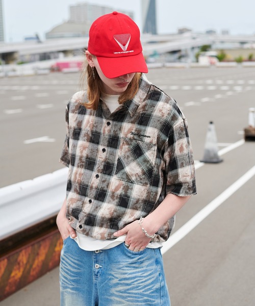 WISH FOR EVER（ウィッシュフォーエバー）の「DRAW CODE FRINGE VINTAGE LIKE SHIRT/ドローコードフリンジビンテージライクシャツ（シャツ/ブラウス・メンズ・ブルー/ブラック/レッド/ブラウン・SMALL/MEDIUM/LARGE）」の18枚目の写真