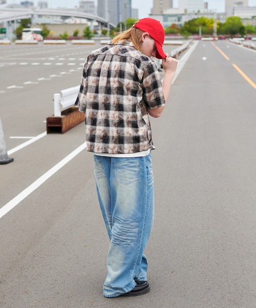 WISH FOR EVER（ウィッシュフォーエバー）の「DRAW CODE FRINGE VINTAGE LIKE SHIRT/ドローコードフリンジビンテージライクシャツ（シャツ/ブラウス・メンズ・ブルー/ブラック/レッド/ブラウン・SMALL/MEDIUM/LARGE）」の20枚目の写真