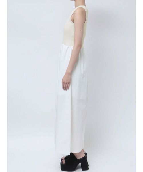 EMODA（エモダ）の「ナイロンドッキングニットワンピース（ワンピース・レディース・ホワイト/グレー/ブラック・FREE）」の5枚目の写真