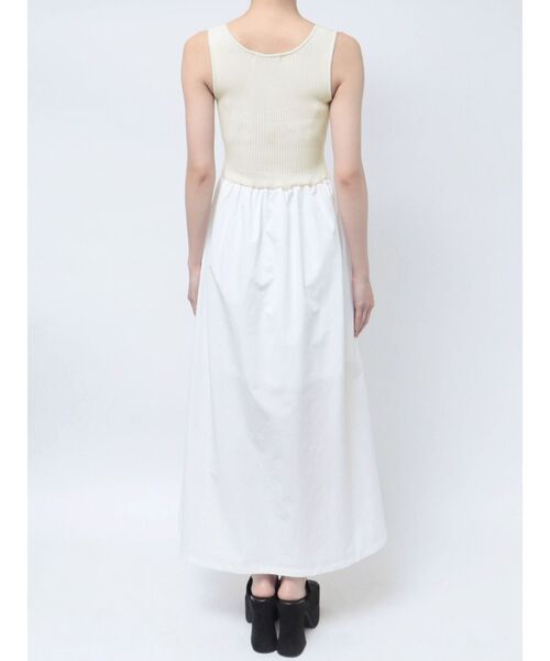 EMODA（エモダ）の「ナイロンドッキングニットワンピース（ワンピース・レディース・ホワイト/グレー/ブラック・FREE）」の4枚目の写真