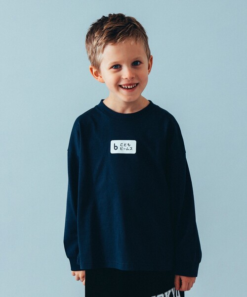 こども ビームス(コドモビームス)の「kodomo ロゴ ロングスリーブ Tシャツ 2024(90~140cm)(Tシャツ/カットソー・キッズ・オフホワイト/ネイビー・100/110/120/130/140/90)」の2枚目の写真