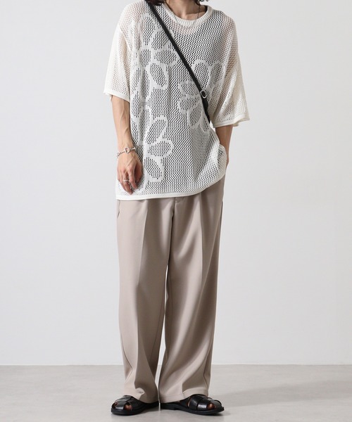 nonnative ニット・セーター ベージュ 0480524E0028 セール】multi way ribbon mesh knit / マルチウェイリボン