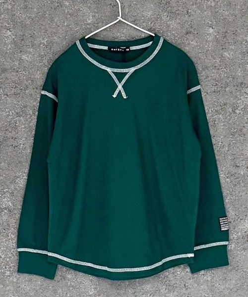 その他 tiezo セール】オーバーサイズ ステッチ ロンT（Tシャツ/カットソー）｜ZI-ON