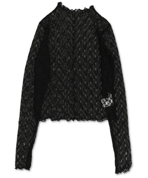 Lull（ルル）の「【Lull / ルル】花柄シアーレースカットソー（Tシャツ/カットソー・レディース・ブラック/ホワイト・ONESIZE）」の15枚目の写真