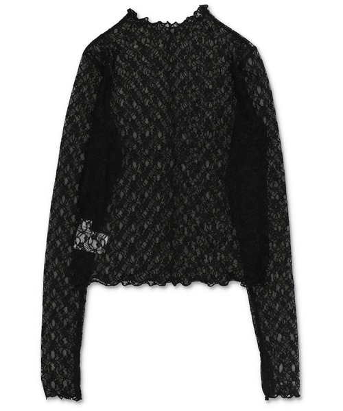 Lull（ルル）の「【Lull / ルル】花柄シアーレースカットソー（Tシャツ/カットソー・レディース・ブラック/ホワイト・ONESIZE）」の16枚目の写真