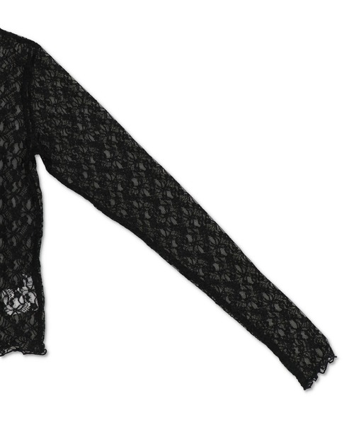 Lull（ルル）の「【Lull / ルル】花柄シアーレースカットソー（Tシャツ/カットソー・レディース・ブラック/ホワイト・ONESIZE）」の17枚目の写真