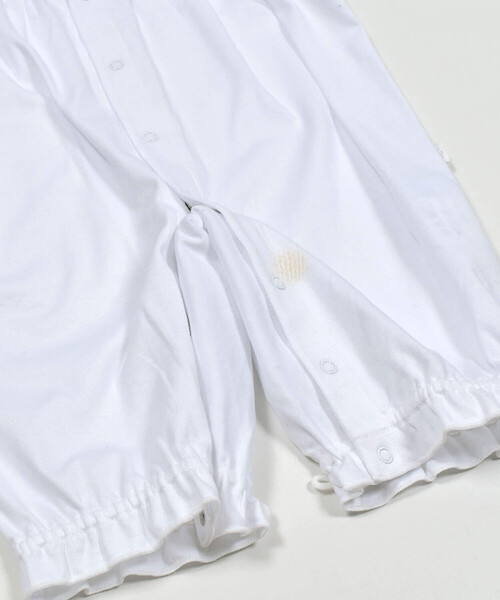 Tartine et Chocolat（タルティーヌエショコラ）の「レース襟付きスモッキング刺しゅう2Wayオールベビー(50~75cm)（ロンパース・キッズ・イエロー/オフホワイト/ピンク・FREE）」の18枚目の写真