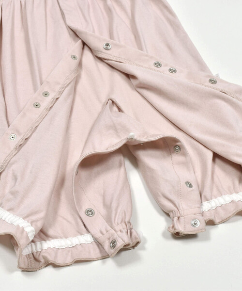 Tartine et Chocolat（タルティーヌエショコラ）の「レース襟付きスモッキング刺しゅう2Wayオールベビー(50~75cm)（ロンパース・キッズ・イエロー/オフホワイト/ピンク・FREE）」の12枚目の写真