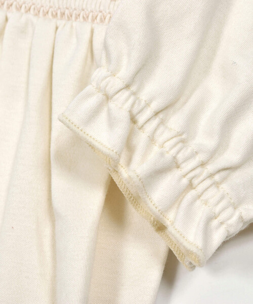 Tartine et Chocolat（タルティーヌエショコラ）の「レース襟付きスモッキング刺しゅう2Wayオールベビー(50~75cm)（ロンパース・キッズ・イエロー/オフホワイト/ピンク・FREE）」の8枚目の写真