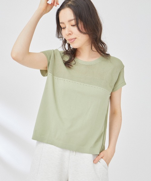 VARLEY(バーレイ)の「【Varley】CALLOWAY BOXY TEE(Tシャツ/カットソー・レディース・ベージュ/グリーン系その他・S)」の18枚目の写真