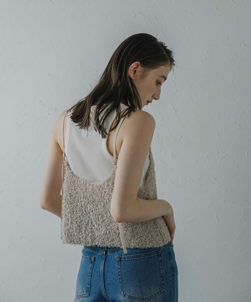 MINERTE(ミネルテ)の「【MINERTE】fringe knit camisole / フリンジニットキャミソール(キャミソール・レディース・ベージュ/オフホワイト・FREE)」の5枚目の写真