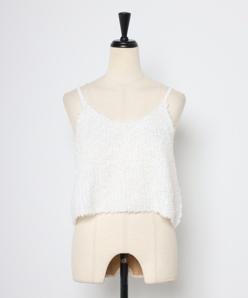 MINERTE(ミネルテ)の「【MINERTE】fringe knit camisole / フリンジニットキャミソール(キャミソール・レディース・ベージュ/オフホワイト・FREE)」の16枚目の写真