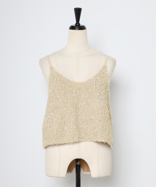 MINERTE(ミネルテ)の「【MINERTE】fringe knit camisole / フリンジニットキャミソール(キャミソール・レディース・ベージュ/オフホワイト・FREE)」の15枚目の写真