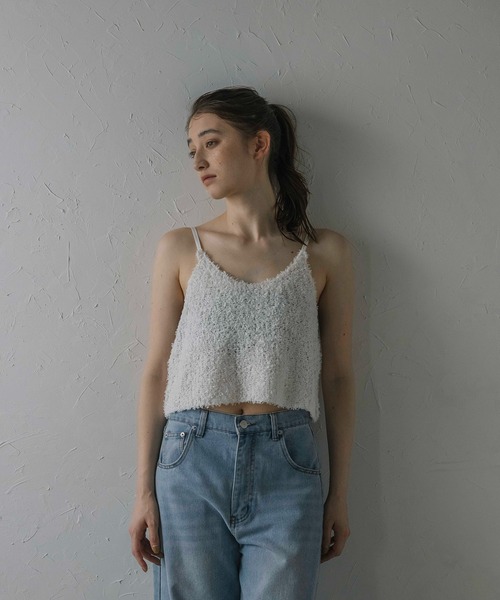 MINERTE(ミネルテ)の「【MINERTE】fringe knit camisole / フリンジニットキャミソール(キャミソール・レディース・ベージュ/オフホワイト・FREE)」の21枚目の写真