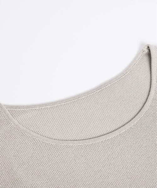 AMELY(エミリー)の「鹿の子編みサマーニットトップス(Tシャツ/カットソー・レディース・ブルー/ブラック/イエロー/グリーン/ホワイト・フリー)」の11枚目の写真