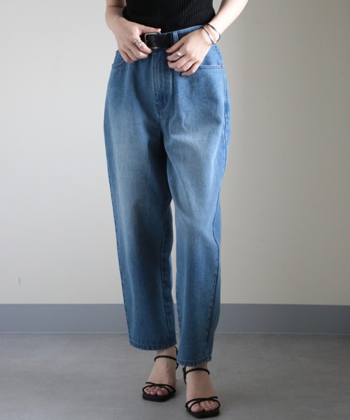 感謝sale❤️8007❤️新品✨BELLE MAISON③❤️履きやすいデニム サイドダメージストレートデニム [M3758] | ボトムス全品送料無料！11