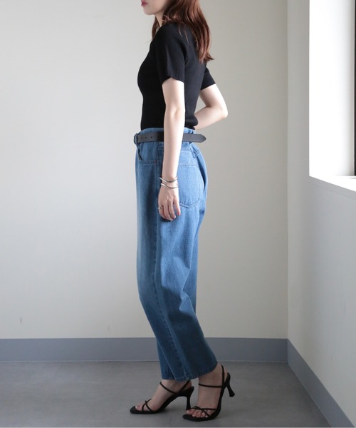 セール】【MAISON BREEZE】バックポケットストレート加工デニム 223