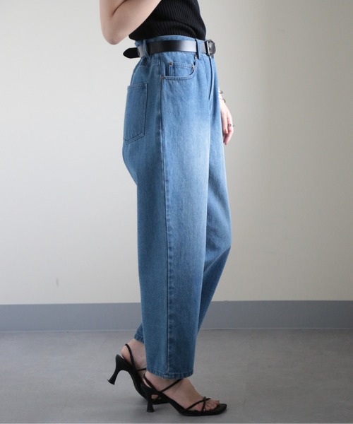 MAISON BREEZE（メゾンブリーズ）の「【MAISON BREEZE】バックポケットストレート加工デニム 223-703-3232 DTK（デニムパンツ・レディース・ブルー/ライトブルー・S/M）」の12枚目の写真