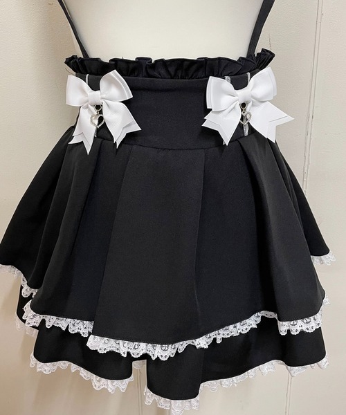 MARS もえにゃコラボ 2弾フリルリボンスカパン（スカート） もえにゃちゃんコラボ】二段フリルリボンスカパン（スカート