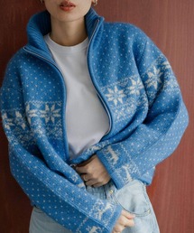 URBAN RESEARCH Sonny Label | ノルディック柄ブルゾンニット(ニット/セーター)