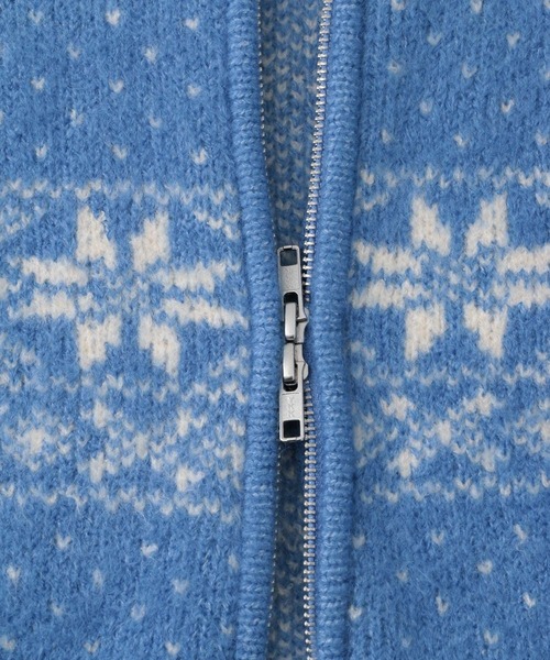 URBAN RESEARCH Sonny Label(アーバンリサーチサニーレーベル)の「ノルディック柄ブルゾンニット(ニット/セーター・レディース・オフホワイト/ブルー/レッド系その他・FREE)」の9枚目の写真