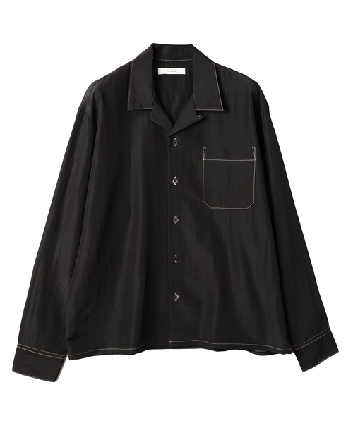 Jieda（ジエダ）の「RAYON WOOL OPEN COLLAR SHIRT（シャツ/ブラウス・メンズ・ブラック/ベージュ/グリーン・1/2）」の2枚目の写真