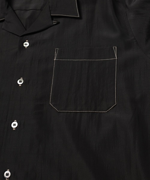 Jieda（ジエダ）の「RAYON WOOL OPEN COLLAR SHIRT（シャツ/ブラウス・メンズ・ブラック/ベージュ/グリーン・1/2）」の7枚目の写真