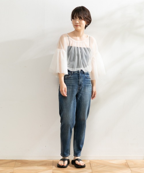 Healthy denim Cacao ペグトップパンツ（デニムパンツ