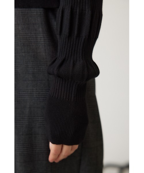 crie conforto(クリーコンフォルト)の「スモッキングリブカーデ(カーディガン/ボレロ・レディース・ベージュ/バーガンディー/ブラック/チャコールグレー・FREE)」の13枚目の写真